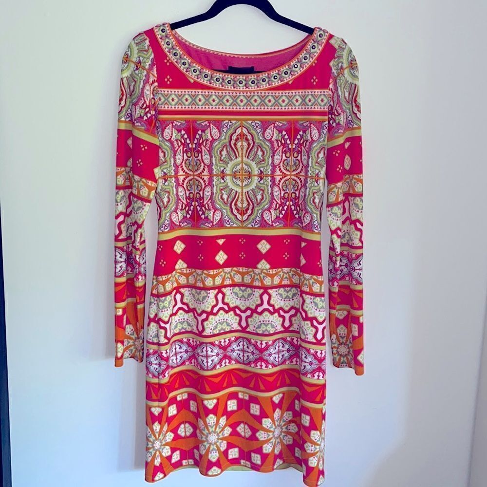 Hale Bob Beaded Tunic Dress